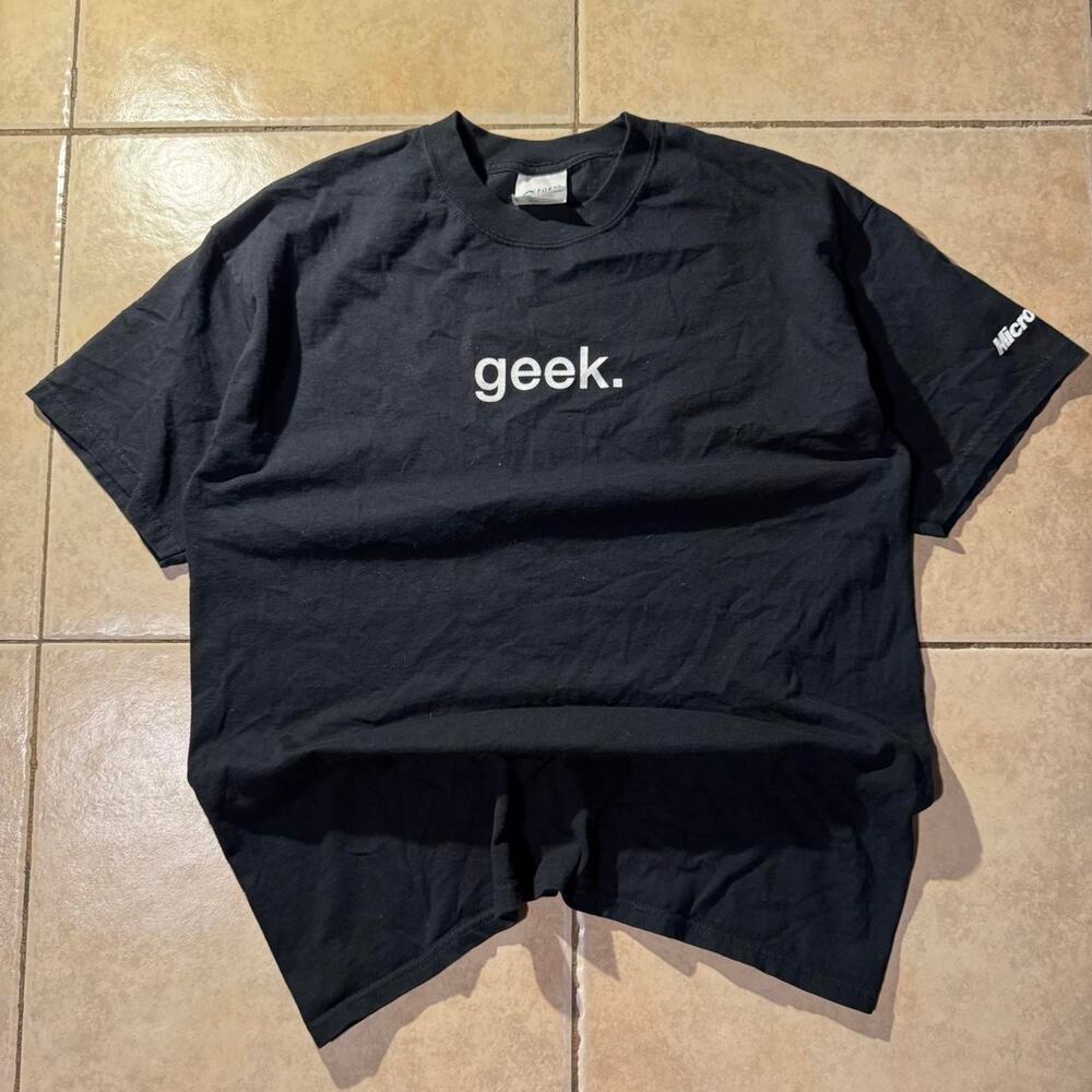 Vintage 2000s microsoft black cotton tee Size L in Mens